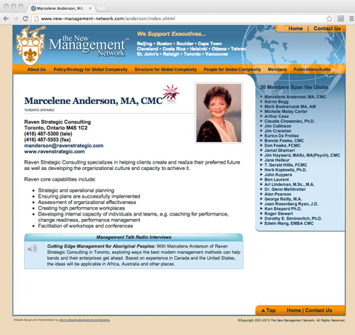 Member Detail page